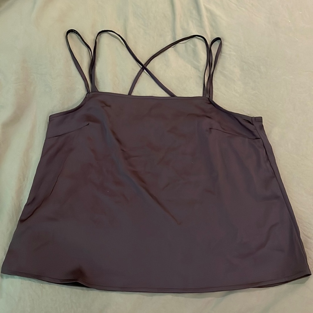 Black Crop Cross strap Top